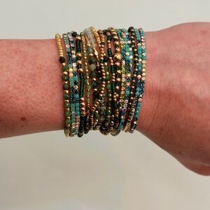 Natural Malachite Bracelet Stack